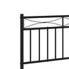 vidaXL Metal Bed Frame without Mattress with Headboard Black 100x190cm