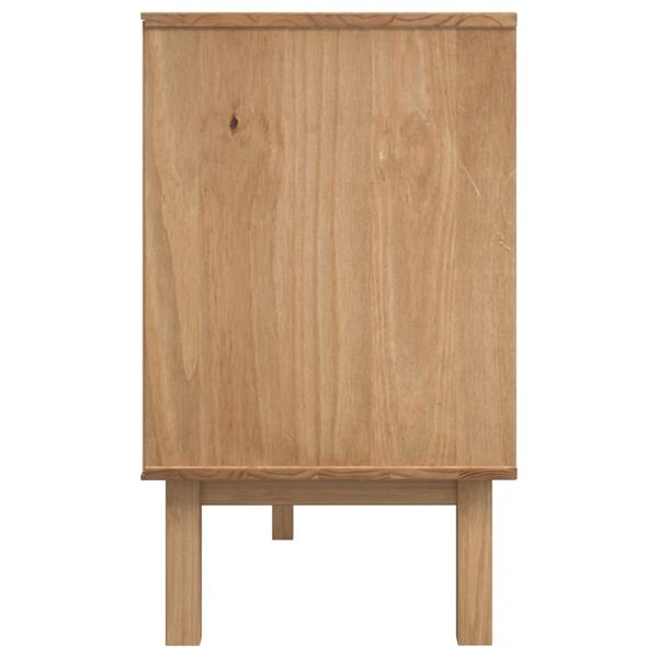 vidaXL Sideboard OTTA Brown and Grey 114x43x73.5 cm Solid Wood Pine