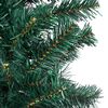 vidaXL Slim Artificial Pre-lit Christmas Tree with Ball Set Green 240 cm