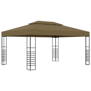 vidaXL Gazebo 3x4 m Taupe 180 g/m²