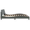 vidaXL Bed Frame "Dover" Dark Grey 193x203 cm Fabric