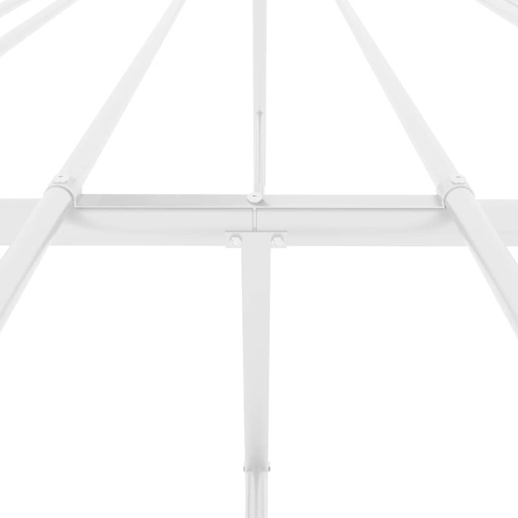 vidaXL Metal Bed Frame without Mattress White 150x200cm