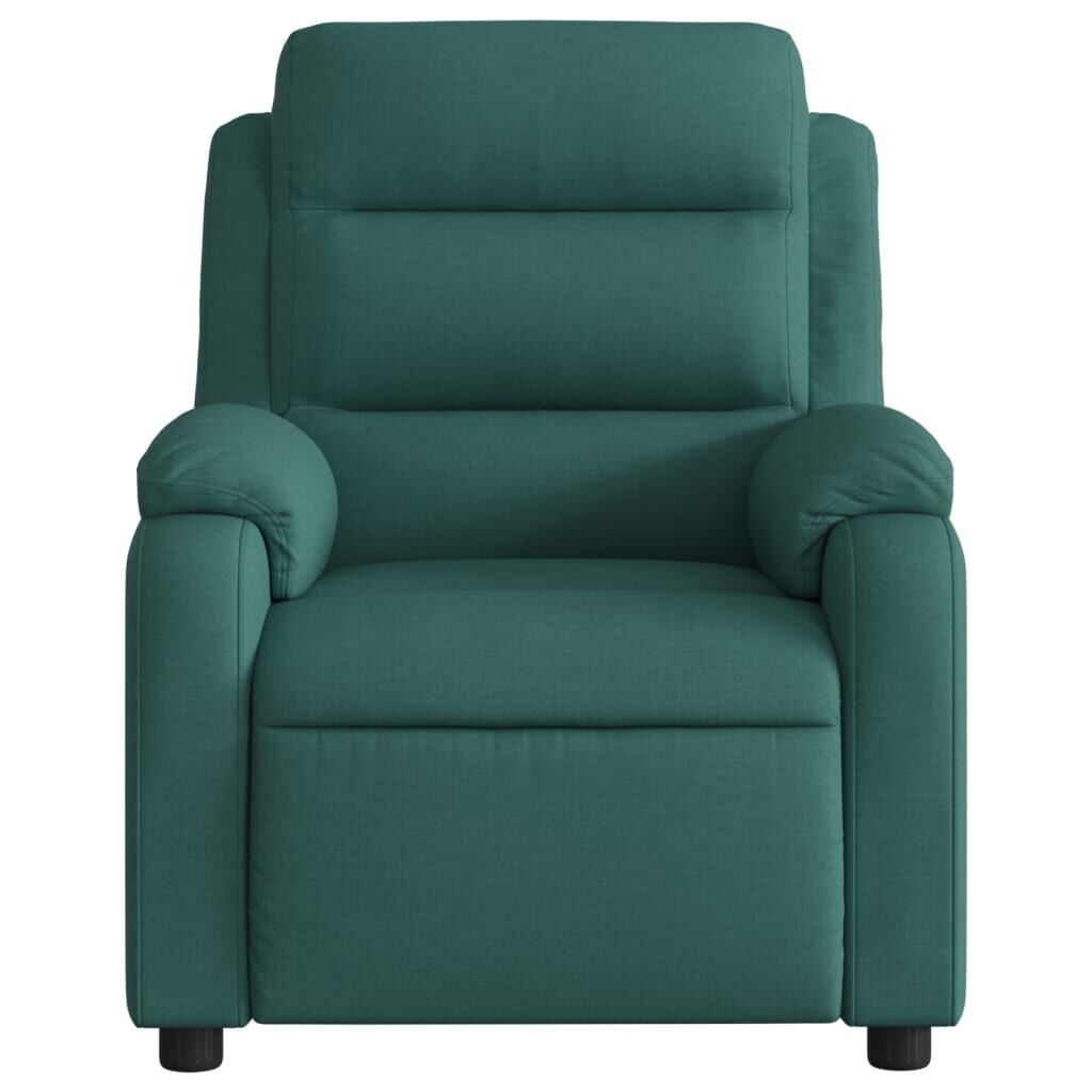vidaXL Electric Massage Recliner Chair Dark Green Fabric