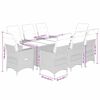 vidaXL 9 Piece Garden Dining Set with Cushions Grey Poly Rattan