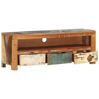 vidaXL TV Cabinet 110x30x40 cm Solid Reclaimed Wood