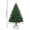 vidaXL Artificial Hinged Christmas Tree 300 LEDs 210 cm