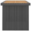 vidaXL 7 Piece Outdoor Dining Set with Cushions Poly Rattan Black