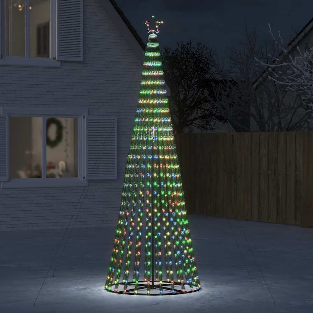 vidaXL Christmas Tree Light Cone 688 LEDs Colourful 300 cm