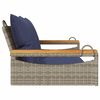 vidaXL Swing Bench with Cushions Grey 109x62x40 cm Poly Rattan