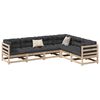 vidaXL 6 Piece Garden Sofa Set with Cushions Solid Wood Pine