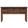 vidaXL Console Table Solid Fir Wood 131x35.5x75 cm Brown