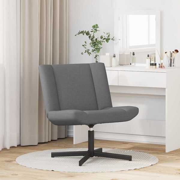 vidaXL Swivel Chair Dark Grey 63 x 75 x 76 cm Fabric