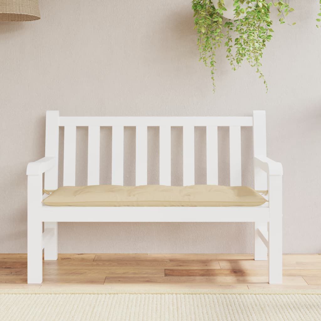 vidaXL Garden Bench Cushion Beige 120x50x7 cm Oxford Fabric