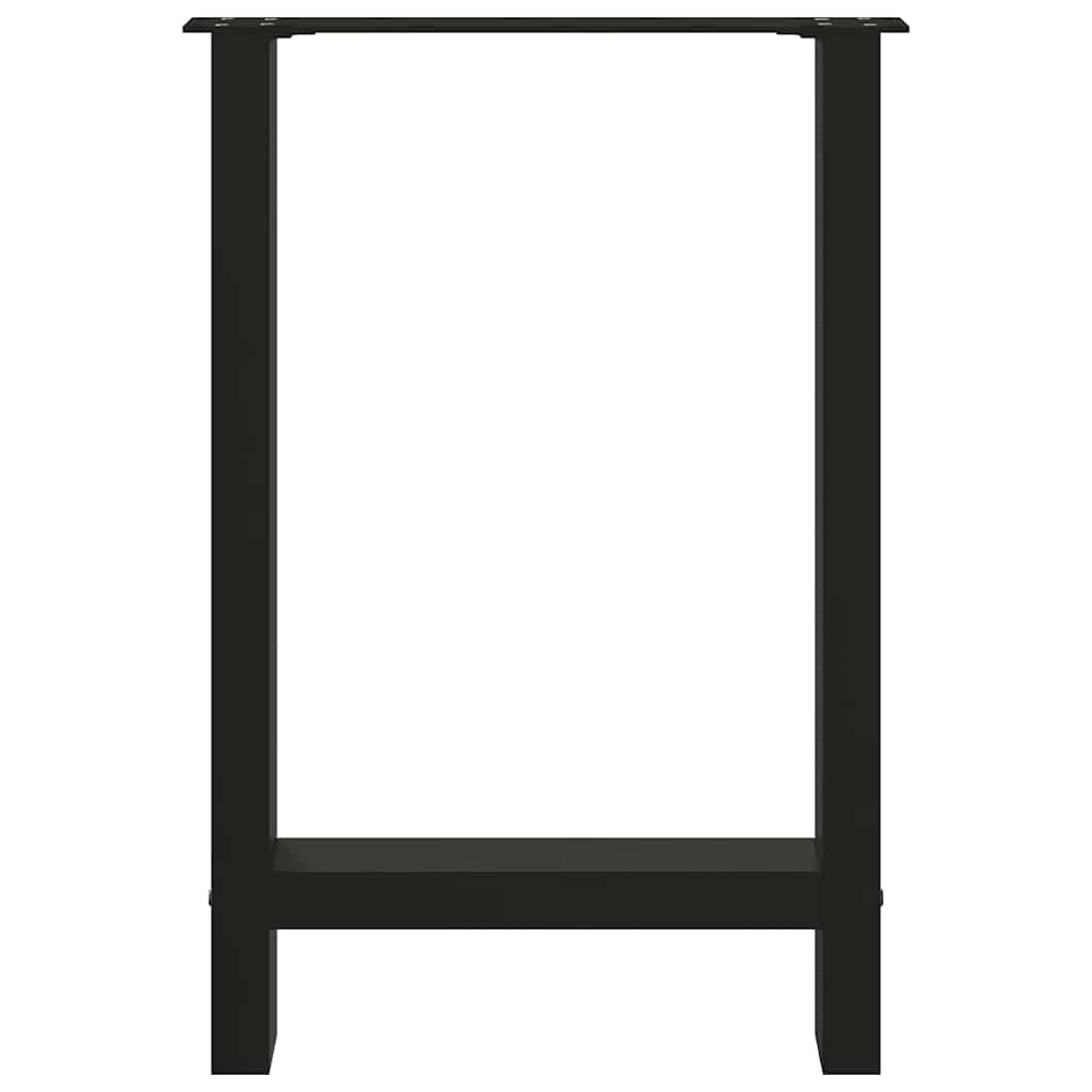 vidaXL Coffee Table Legs Black 2 pcs 60x(72-73) cm Steel