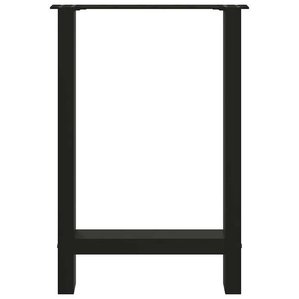 vidaXL Dining Table Legs Black 2 pcs 60x(72-73) cm Steel