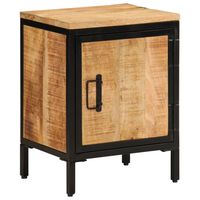 vidaXL Bed Cabinet 40x30x52.5 cm Solid Rough Wood Mango