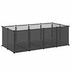 vidaXL Small Animal Cage Black 144x74x46,5 cm PP and Steel