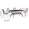 vidaXL 5 Piece Garden Dining Set White Cast Aluminium