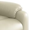 vidaXL Stand up Massage Recliner Chair Cream Faux Leather