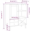 vidaXL Highboard SENJA Rattan Look Brown 90x40x112cm Solid Wood Pine