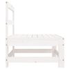 vidaXL Garden Middle Sofa White Solid Wood Pine