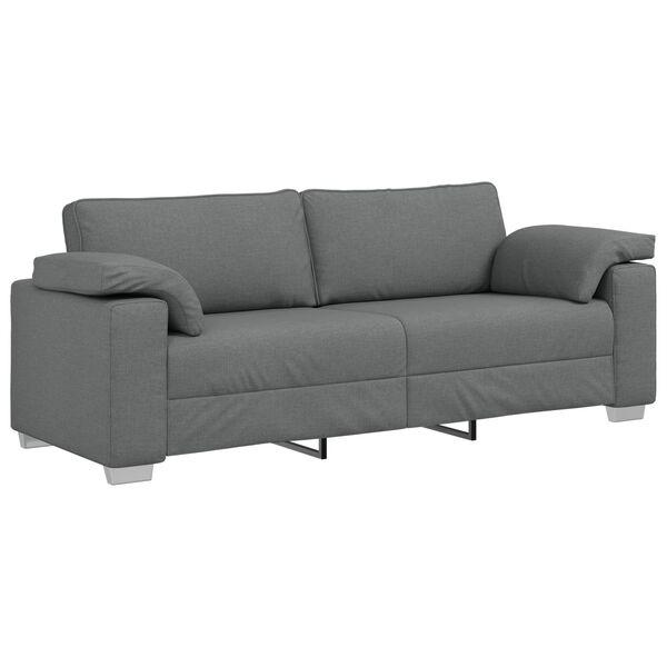 vidaXL 3-Seater Sofa Dark Grey 178 cm Fabric