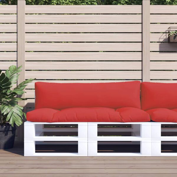 vidaXL Pallet Cushions 2 pcs Red Fabric