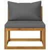 vidaXL 7 Piece Garden Lounge Set with Cushion Solid Acacia Wood