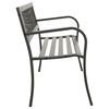 vidaXL Garden Bench 125 cm Steel Grey