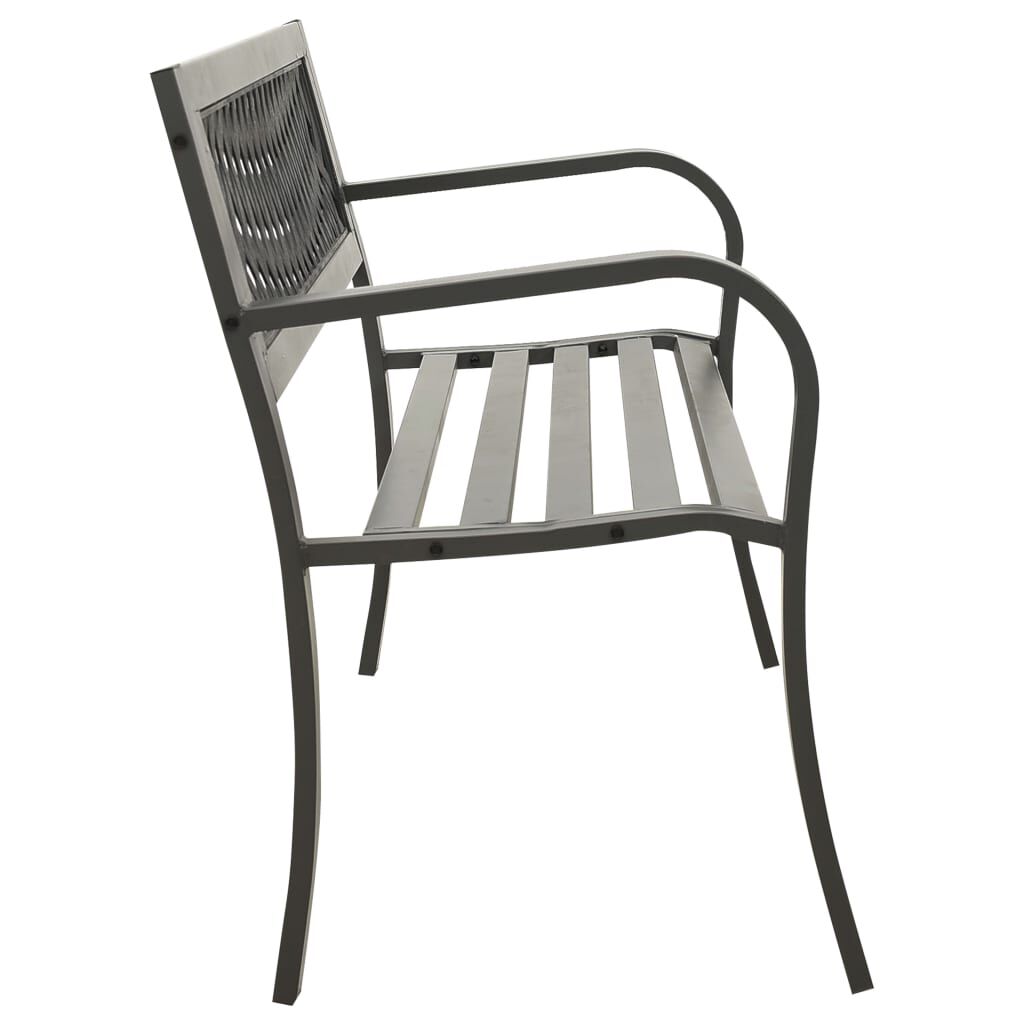 vidaXL Garden Bench 125 cm Steel Grey
