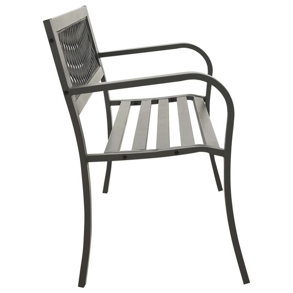 vidaXL Garden Bench 125 cm Steel Grey