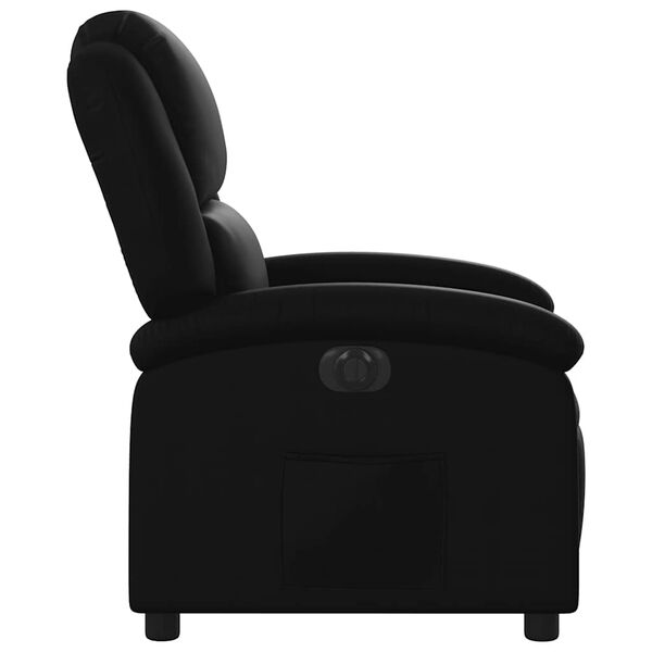vidaXL Electric Recliner Chair Black Faux Leather