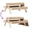 vidaXL Picnic Table with Sandpit for Kids Solid Wood Pine