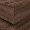 vidaXL Coffee Table with LED Lights Brown Oak 50x50x40 cm