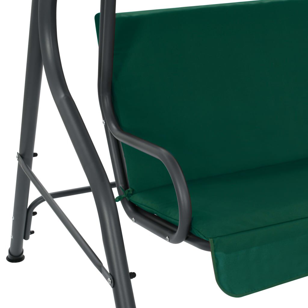vidaXL Garden Swing Bench Green 170x110x153 cm Fabric