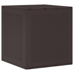 vidaXL Storage Box with Storage Brown 55 x 53 x 57 cm Polypropylene