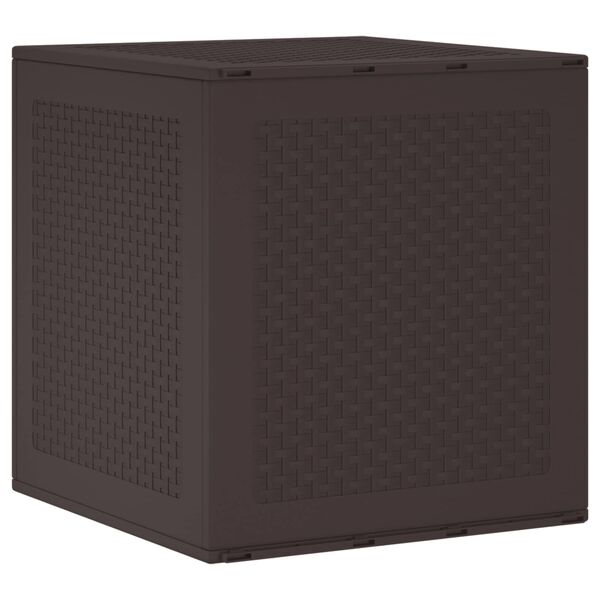 vidaXL Storage Box with Storage Brown 55 x 53 x 57 cm Polypropylene