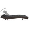 vidaXL Sun Lounger Poly Rattan and Textilene Brown