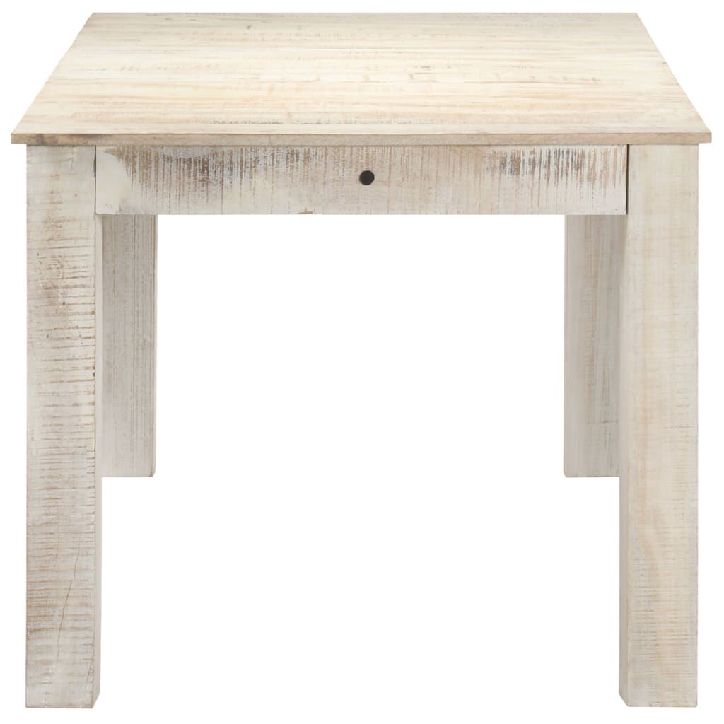 vidaXL Dining Table White 180x90x76 cm Solid Mango Wood