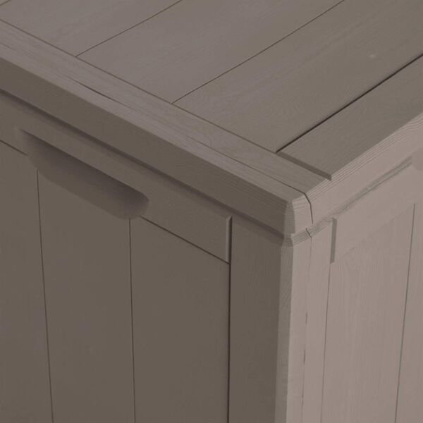 vidaXL Garden Storage Box 270L Brown PP Wood Look