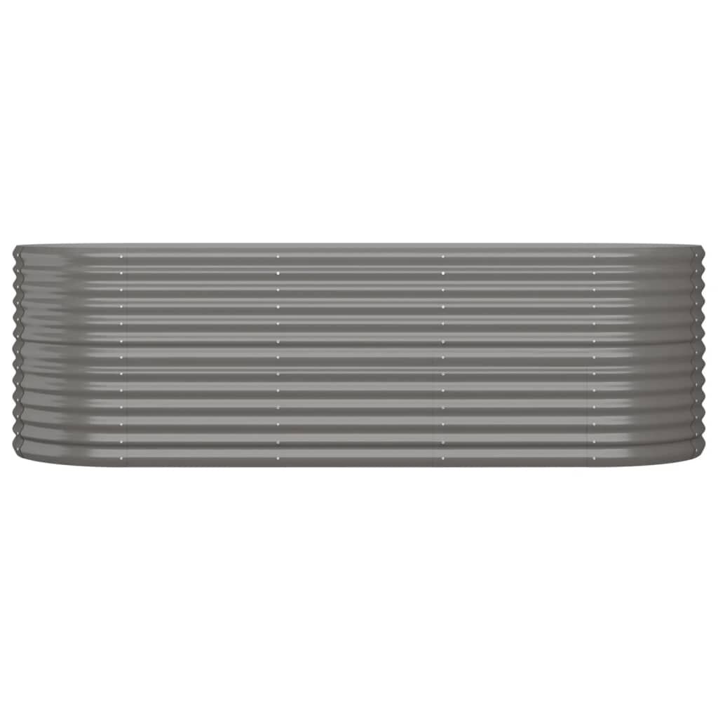 vidaXL Garden Raised Bed Powder-coated Steel 224x80x68 cm Grey