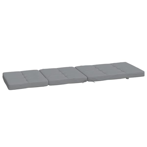 vidaXL Deck Chair Cushions 2 pcs Grey Oxford Fabric