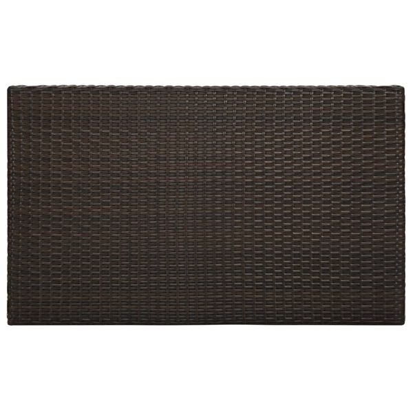 vidaXL 5 Piece Garden Bar Set with Cushions Poly Rattan Brown