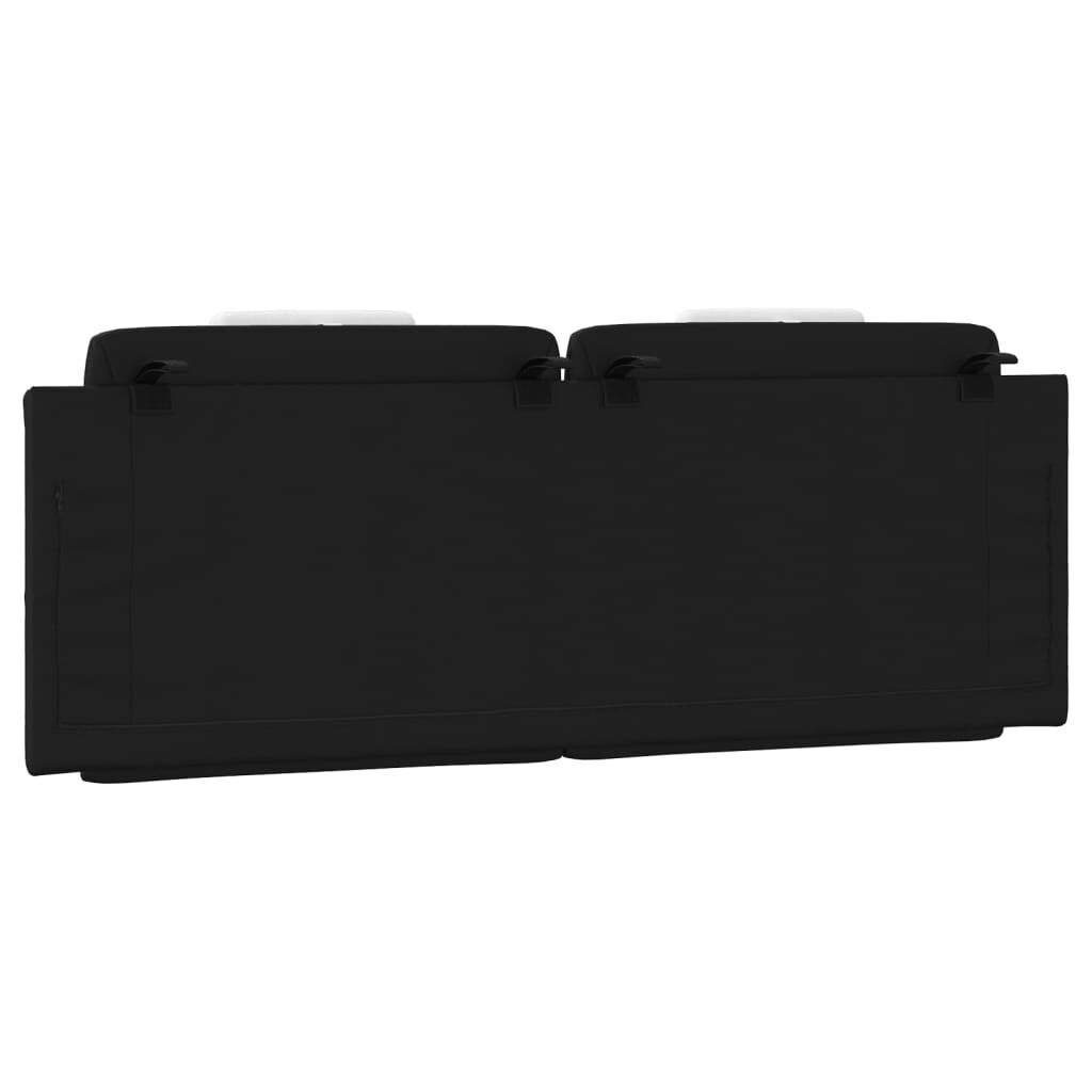 vidaXL Headboard Cushion Black and White 137 cm Double Faux Leather