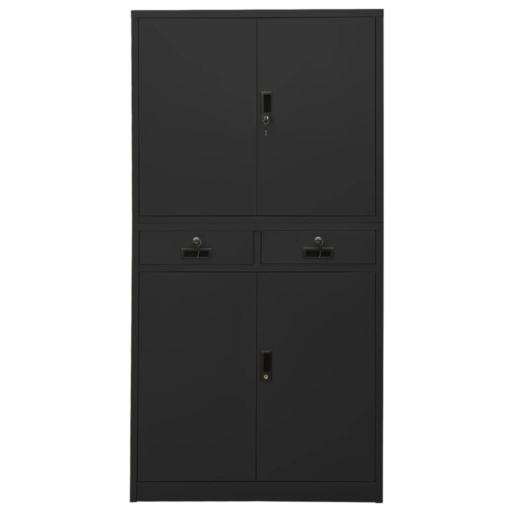 vidaXL Office Cabinet Anthracite 90x40x180 cm Steel