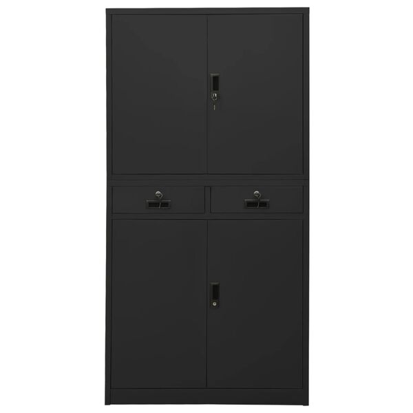vidaXL Office Cabinet Anthracite 90x40x180 cm Steel