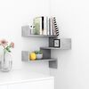 vidaXL Wall Corner Shelf Concrete Grey 40x40x50 cm Engineered Wood