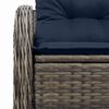 vidaXL Garden Sofa with Cushion 121 x 62 x 69 cm Poly Rattan
