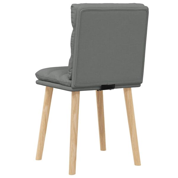 vidaXL Dining Chairs 2 pcs Dark Grey Fabric