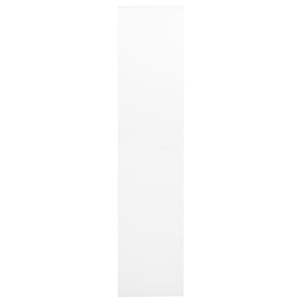 vidaXL Office Cabinet White 90x40x180 cm Steel and Tempered Glass